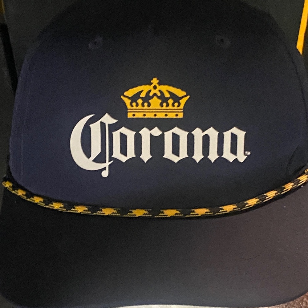 Corona Blue and Yellow rope Hat adjustable snap back vented rear